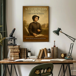 St Elizabeth Ann Seton Vintage Religious Poster