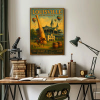 Louisville, Kentucky The Heart of the Bluegrass State Poster