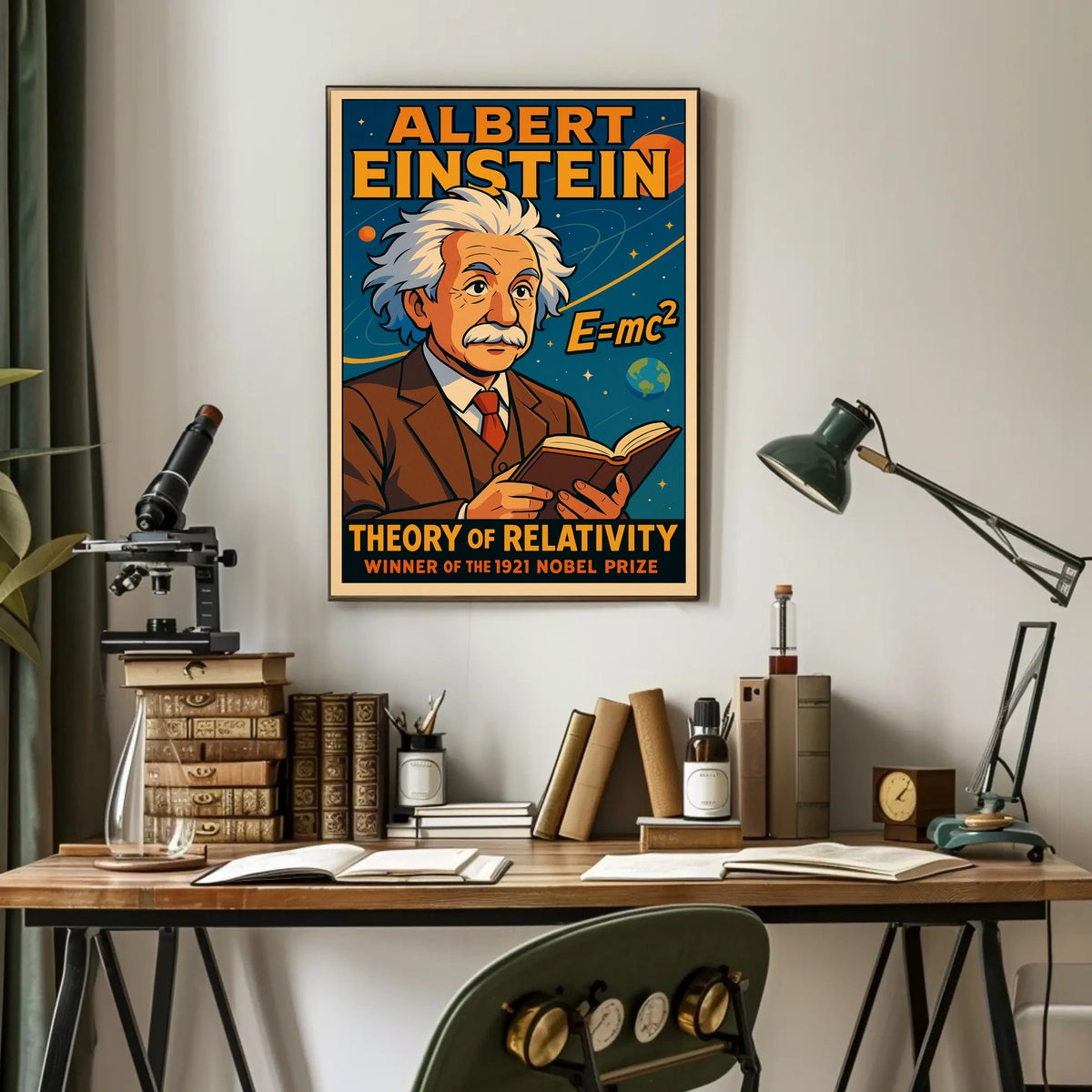 Albert Einstein Relativity Theory Vintage Scientific Educational Wall Art Decor Gallery Poster