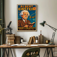 Albert Einstein Relativity Theory Vintage Scientific Educational Wall Art Decor Gallery Poster