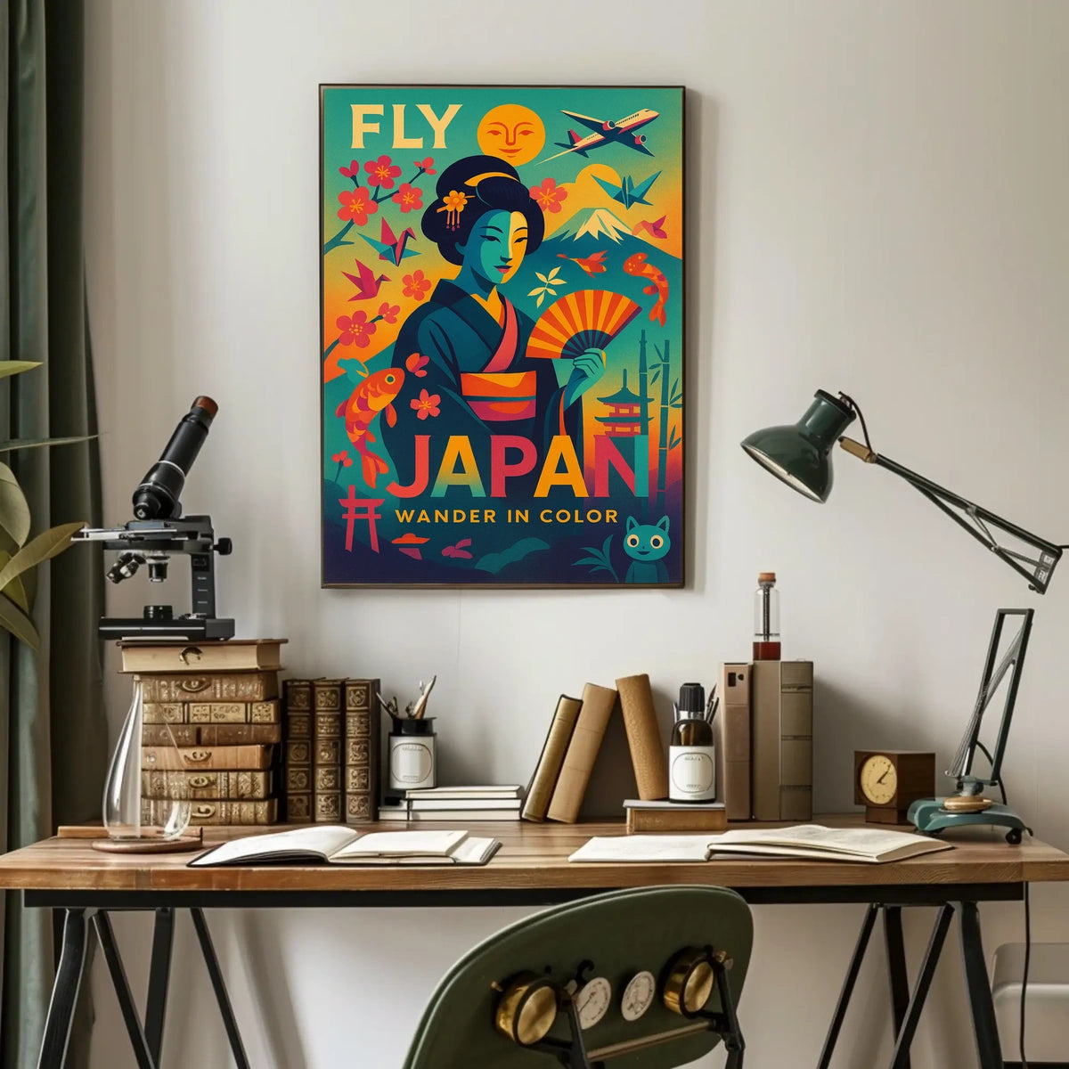 Fly Japan Wander In Color Poster