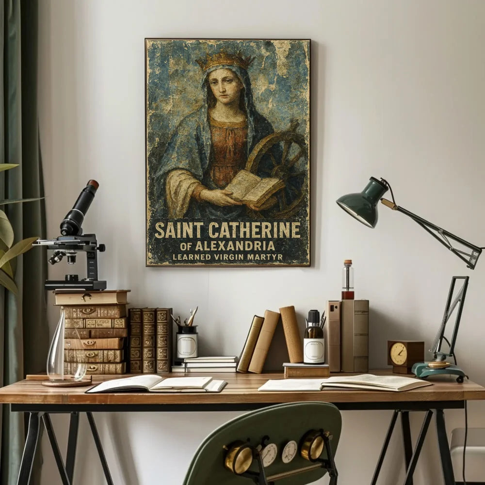 Saint Catherine Vintage Renaissance Religious Art Poster