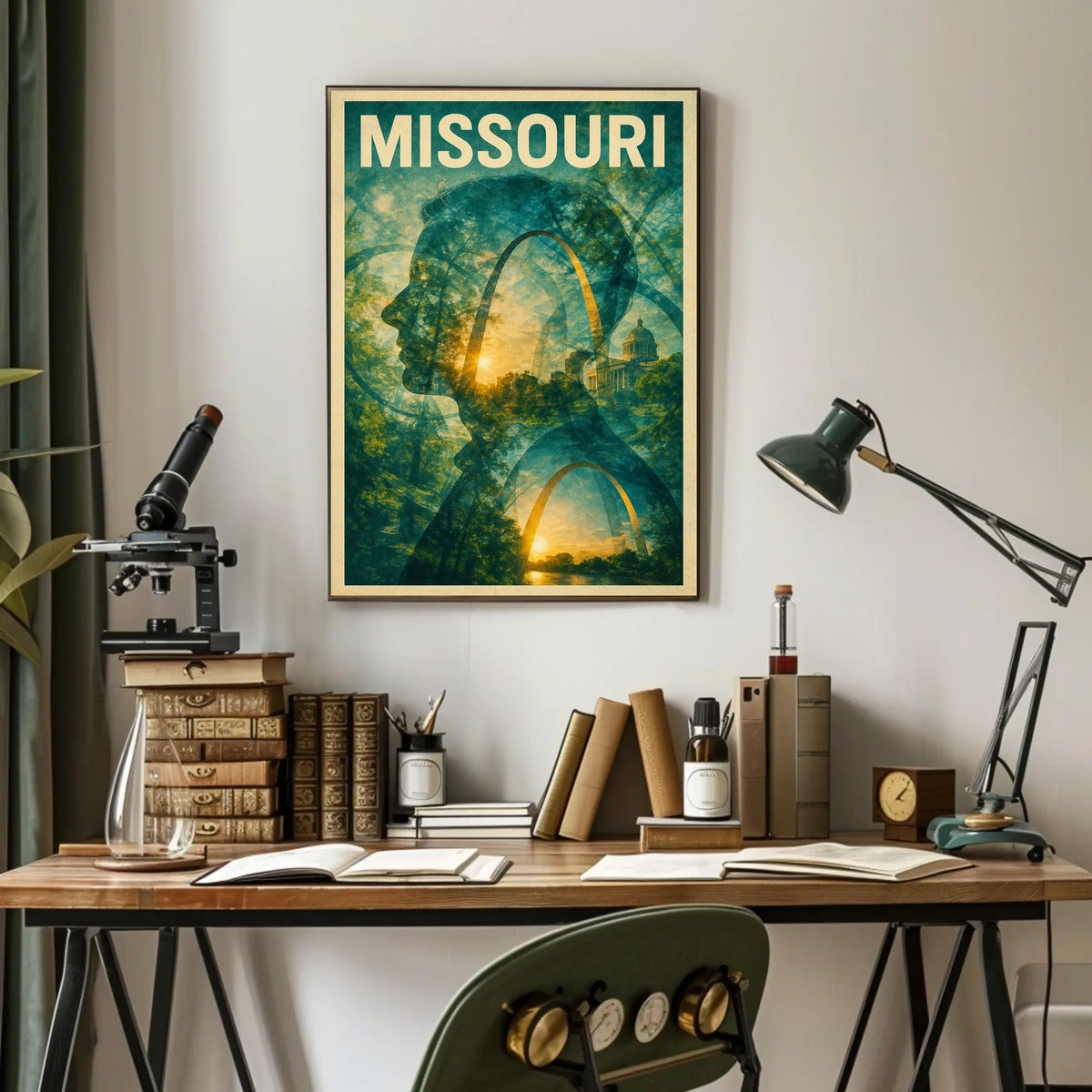 Missouri Silhouette Poster