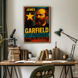 James A. Garfield 20th President of the United States Graffiti Pop Art Poster