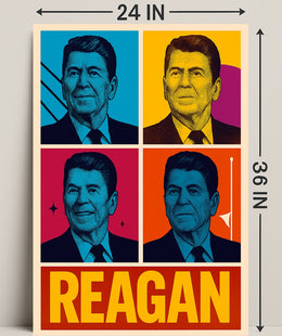 Ronald Reagan Pop Art Tribute Poster Decoration PosterGoat