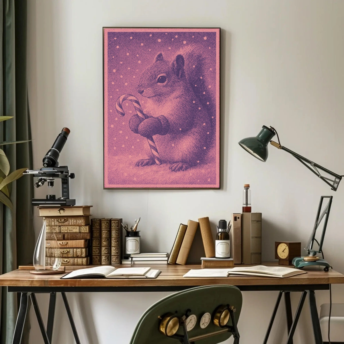 Festive Squirrel Delight Poster