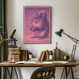 Festive Squirrel Delight Poster