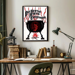 Ray Newton Mystic Entertainer Vintage Art Nouveau Poster