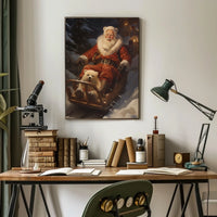 SantaS Joyful Sleigh Ride Poster