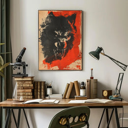 Fierce Wolf Art Poster for Home Decor and Nature Lovers PosterGoat