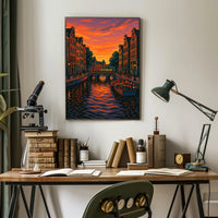 Amsterdam at Sunset Poster