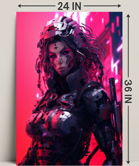 Cybernetic Warrior Poster PosterGoat