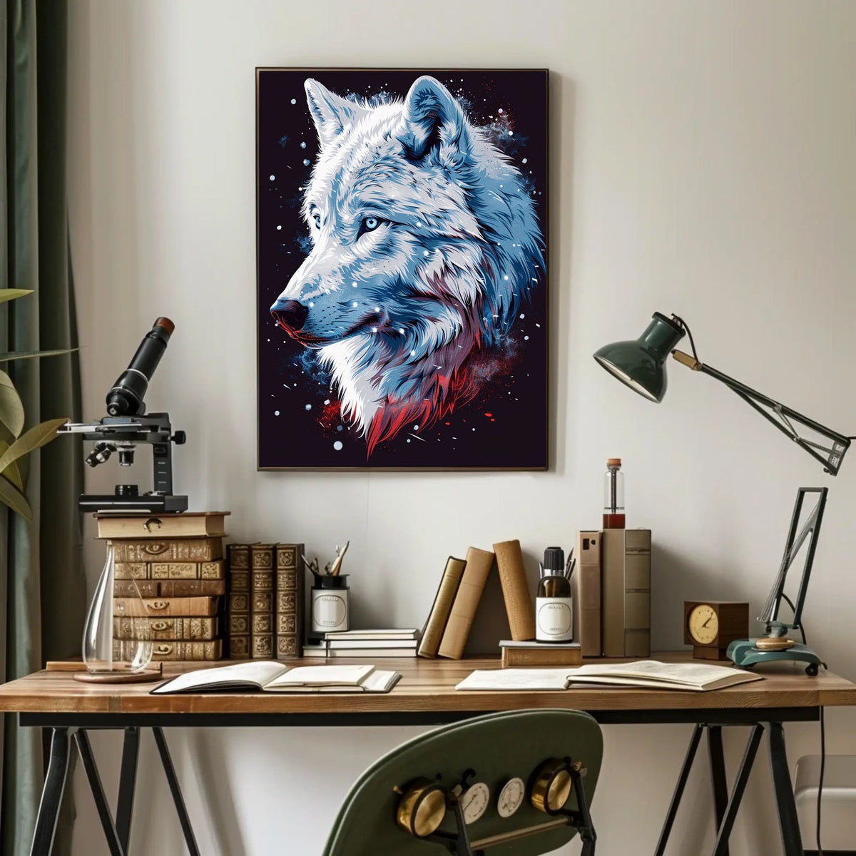 Majestic Wolf Portrait Poster