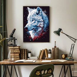 Majestic Wolf Portrait Poster