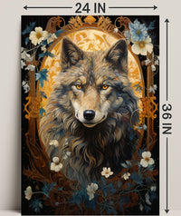 Majestic Wolf Portrait Poster PosterGoat