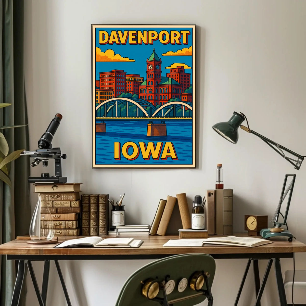 Davenport, Iowa A Vibrant Cityscape Poster