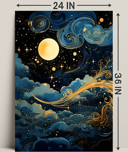 Celestial Nightscape Poster PosterGoat