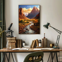 Zion National Park Scenic Travel Poster Print