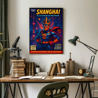 Shanghai The City of Dreams and Neon Dreams Poster