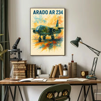 Arado AR 234 Vintage WWII Aviation Art Poster