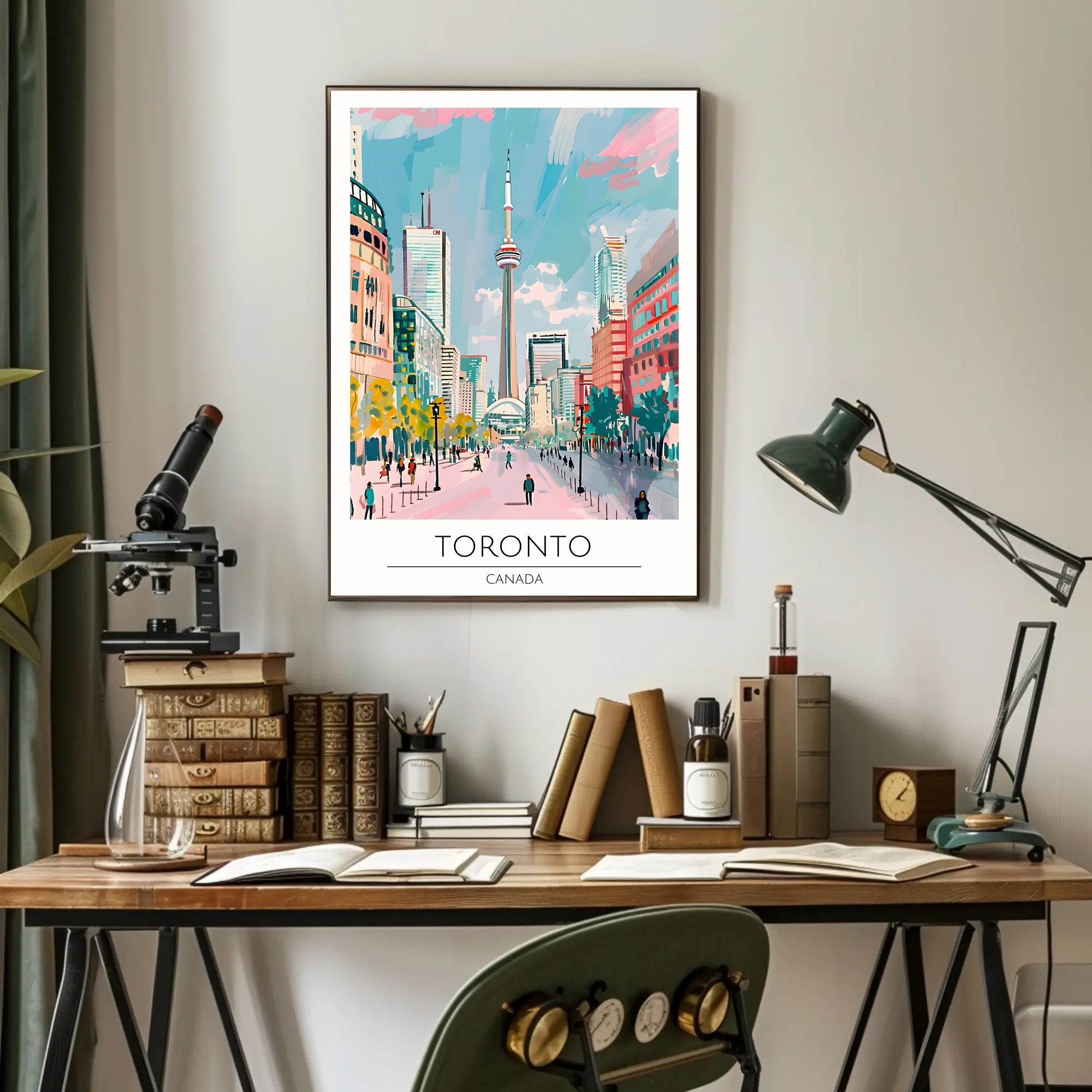 Vibrant Toronto Skyline Poster PosterGoat