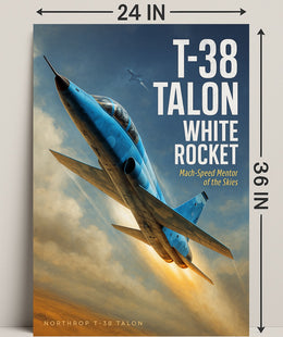 Northrop T-38 Talon White Rocket Poster PosterGoat