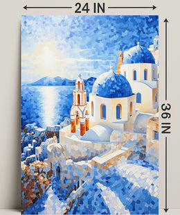 Santorini Mosaic Poster