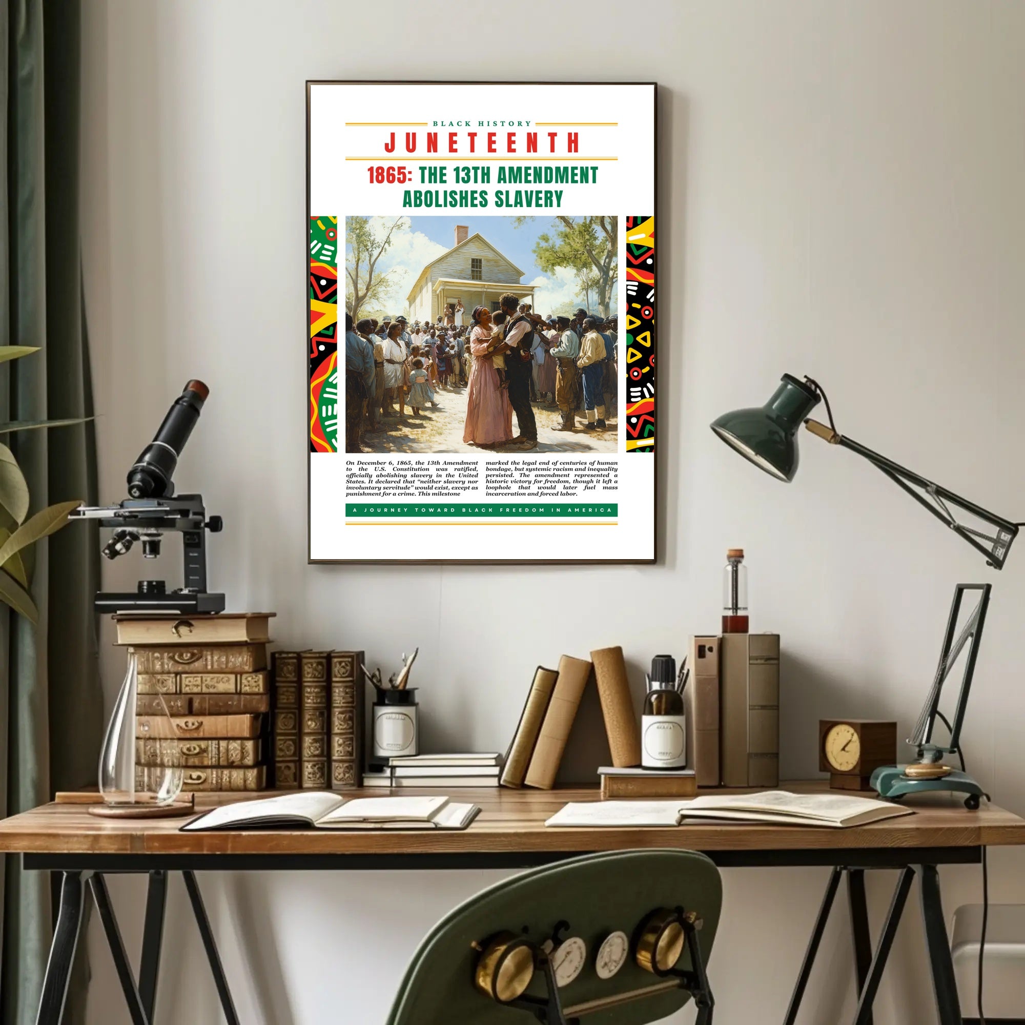 Commemorative Juneteenth Artwork: Cultural Heritage Poster