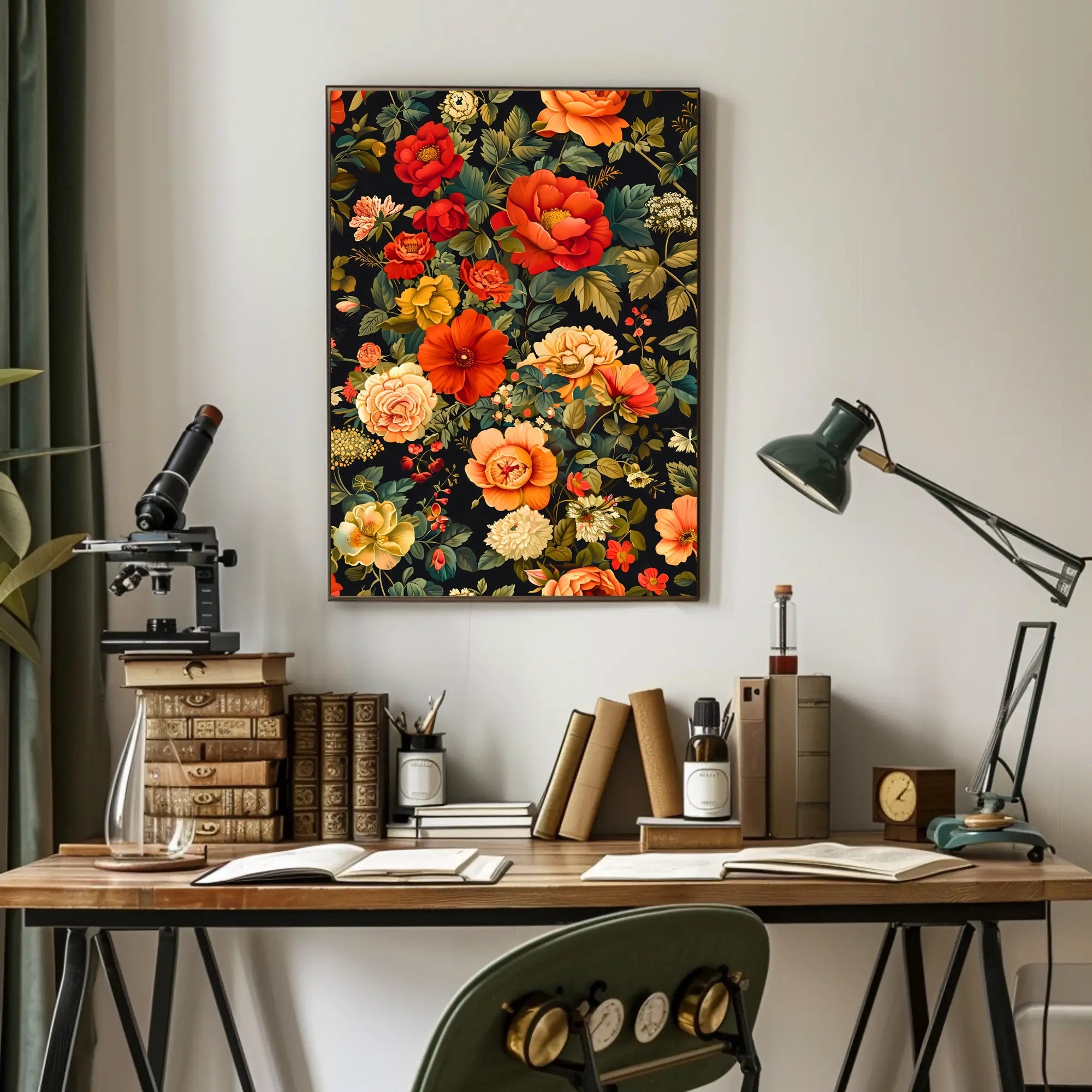 Vibrant Floral Symphony Wall Art Print