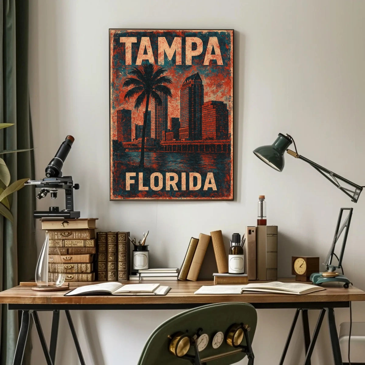 Tampa Vintage Travel Art Deco Decor Poster