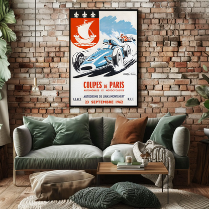 Coupes de Paris – 1962 Vintage Racing Poster