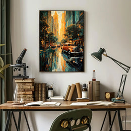 Vintage Cityscape Vintage Poster