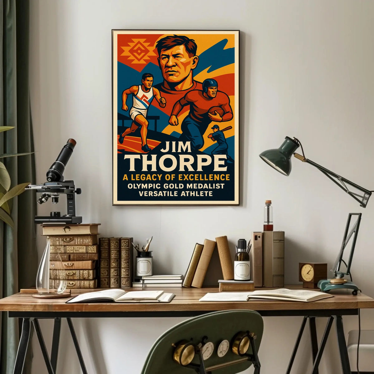 Jim Thorpe Legendary Athlete Poster