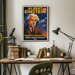 Einstein Relativity Vintage Scholar Poster