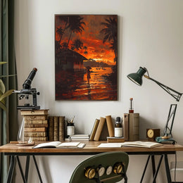 Tropical Sunset Serenity Poster