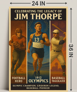 Celebrating the Legacy of Jim Thorpe Poster PosterGoat