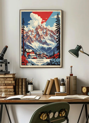 Chamonix-Mont-Blanc Scenic Travel Poster