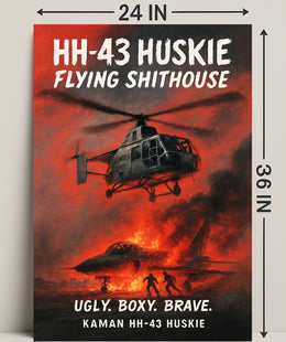 Kaman HH-43 Huskie Ugly. Boxy. Brave Poster PosterGoat