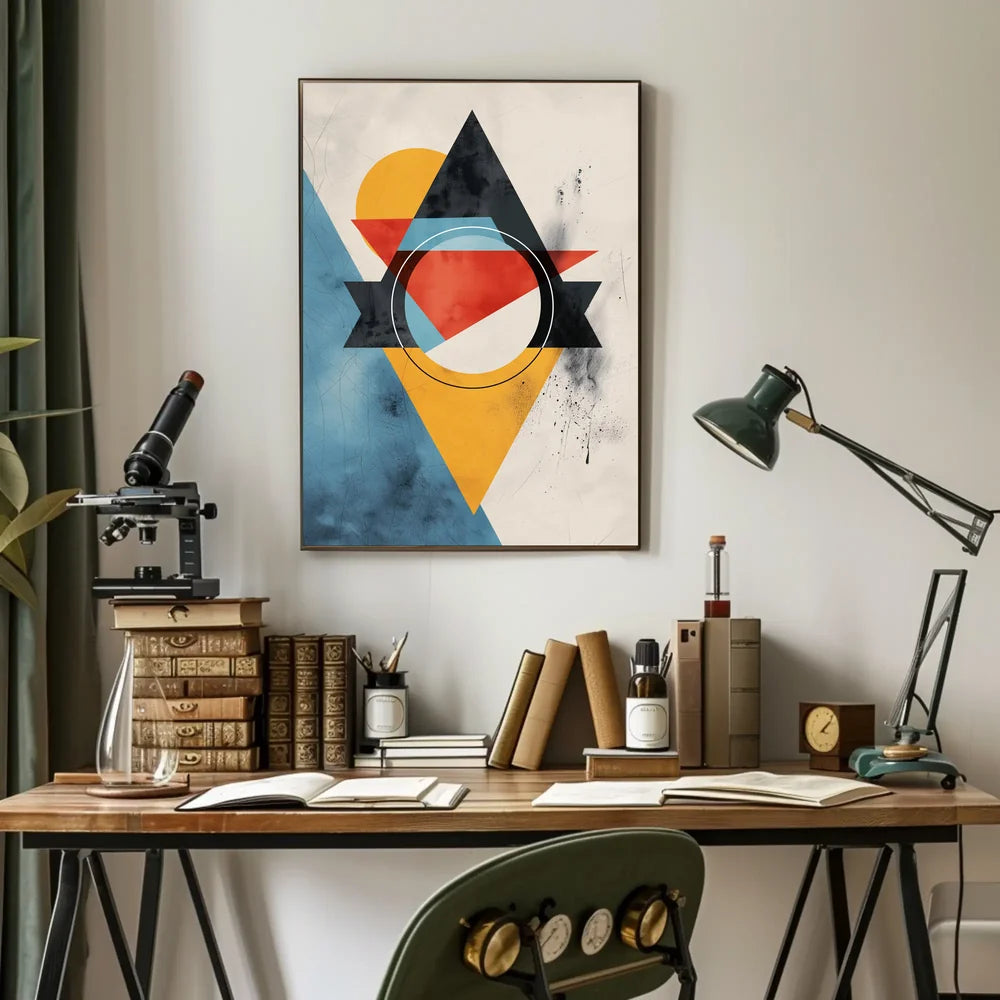 Vintage Harmony Nature and Technology Poster