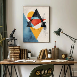 Vintage Harmony Nature and Technology Poster
