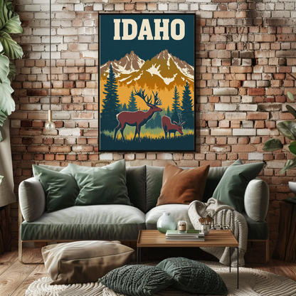 Vintage Poster Idaho Wildlife