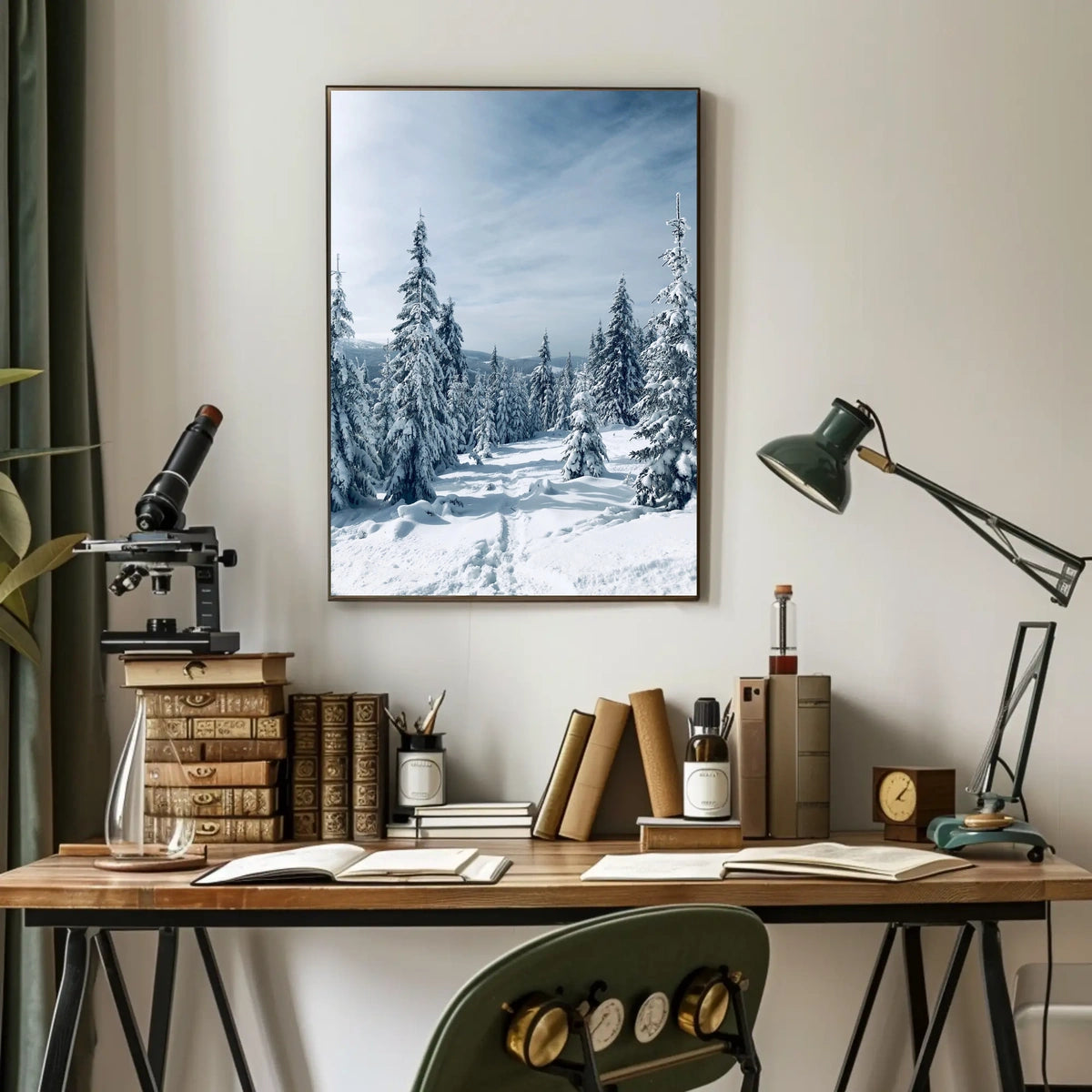 Serene Winter Forest Scene: National Park Poster