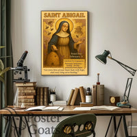 Saint Abigail Prayerful Vintage Religious Cultural or Heritage Poster