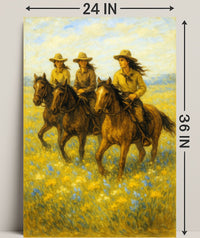 Riders in the Field Poster PosterGoat