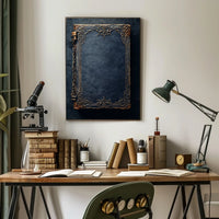 Intricate Gold-Embellished Book Cover Art Cultural Poster