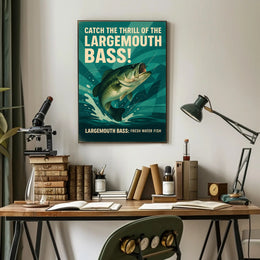 Catch the Thrill of the Largemouth Bass Poster PosterGoat
