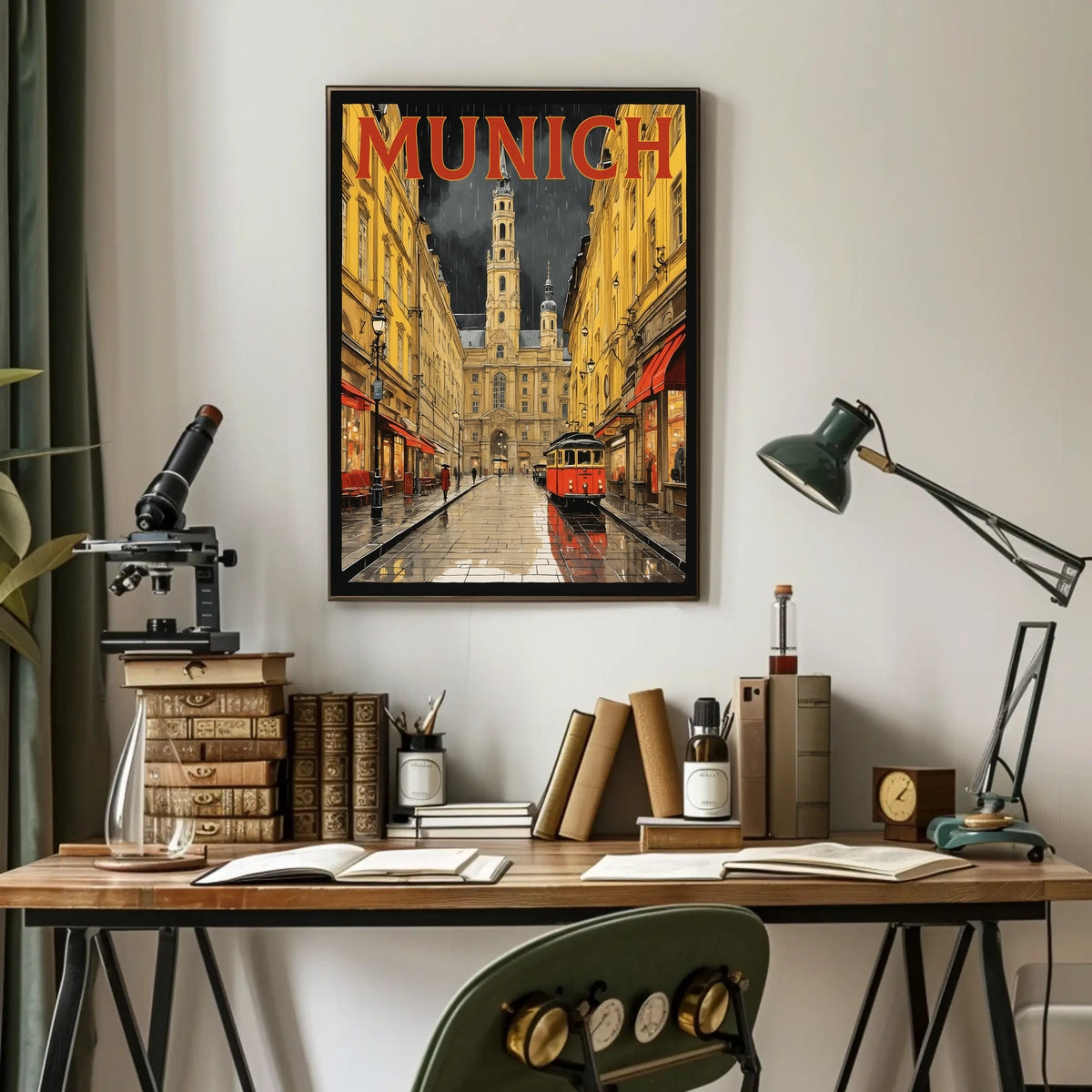 Munich Street Scene Poster