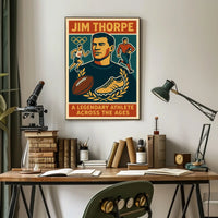 Jim Thorpe Iconic Sports Legend Poster
