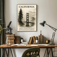 California The Golden State Poster PosterGoat