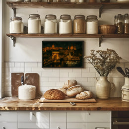 Budapest at Night Poster